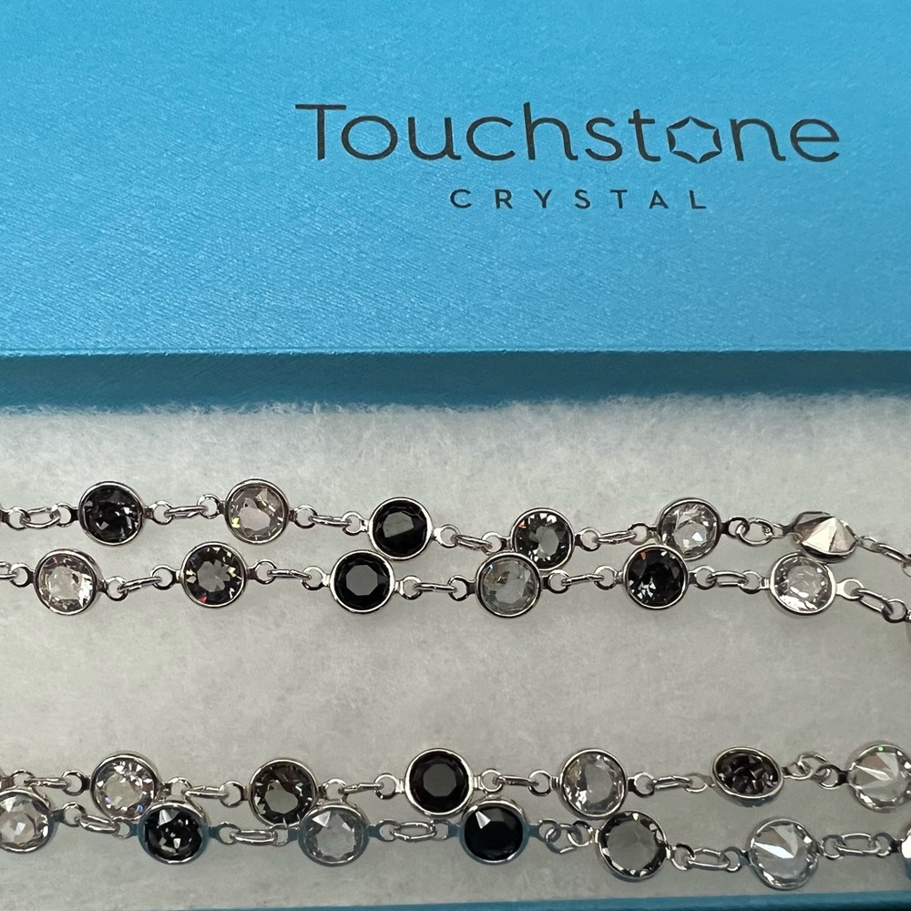 Touchstone Crystal Chanelle Necklace NIGHT TIME new in box Swarovski Crystalals